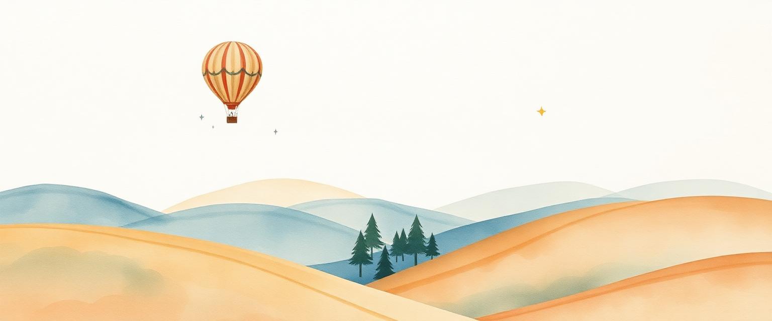 A watercolor storybook landscape